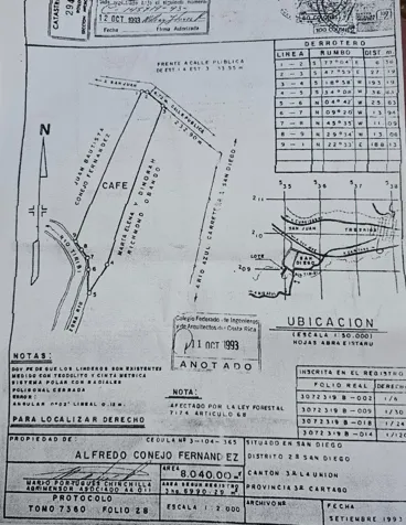 Lote en Venta – Uso Mixto, 8.040 m² en La Unión, Cartago in San Diego, La Unión, Cartago — ₡ 550 000 000