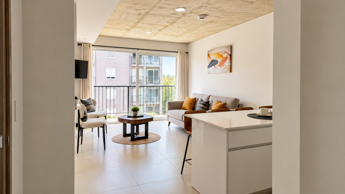 Furnished apartment for rent at Condominio Khaya, Curridabat in Curridabat, San José — ₡ 780 000 - Photo 3 of 14