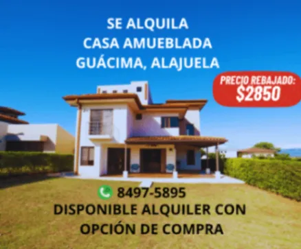 Alquiler casa amueblada La Guácima $2850 en Guácima, Alajuela — $2,850