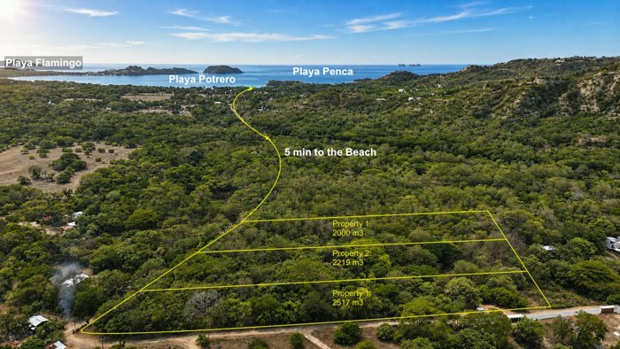 3 Terrenos entre Playa Potrero y Penca –  Guanacaste in Santa Cruz, Guanacaste — $150,000