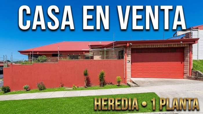Casa en Venta en Mercedes Norte de Heredia - Espaciosa Una Planta con Jardines y Área Social in Mercedes, Heredia — $329,000