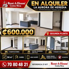 Alquiler de Hermoso Apartamento en San Francisco de Heredia