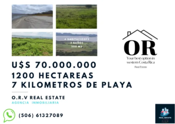 Tu proxima gran inversion: Hacienda para hotel o desarrollo en Puerto Soley en La Cruz, Guanacaste — $70,000,000 - Foto 2 de 6