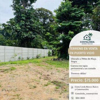 terreno a la venta en playa negra puerto viejo en Cahuita, Talamanca, Limón — $75,000 - Foto 4 de 10
