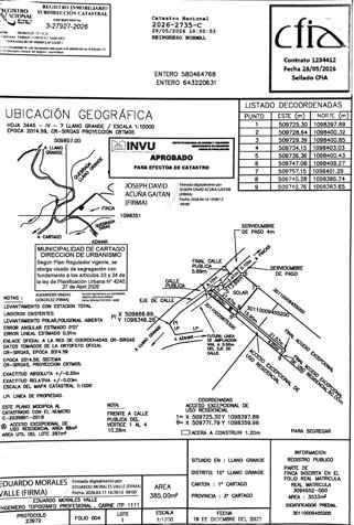 Lote listo para construir en Llano Grande, Cartago — ₡ 38 000 000