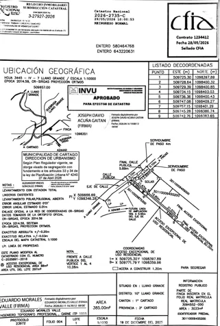 Lote listo para construir in Llano Grande, Cartago — ₡ 38 000 000