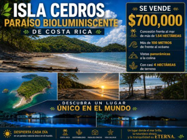 Isla Cedros Paraíso Bioluminiscente de Costa Rica en Chira, Puntarenas — $700,000