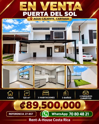 Venta de Hermosa Casa n Aguacaliente de Cartago 27-857 in Aguacaliente, Cartago — ₡ 89 500 000