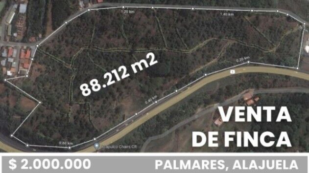 MLS-26-117 LS VENTA FINCA PALMARES ALAJUELA en La Granja, Palmares, Alajuela — $2,000,000