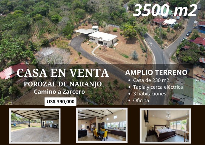 Casa en Venta Porozal de Naranjo in Naranjo, Alajuela — $390,000