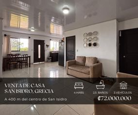 Casa en venta – San Isidro de Grecia