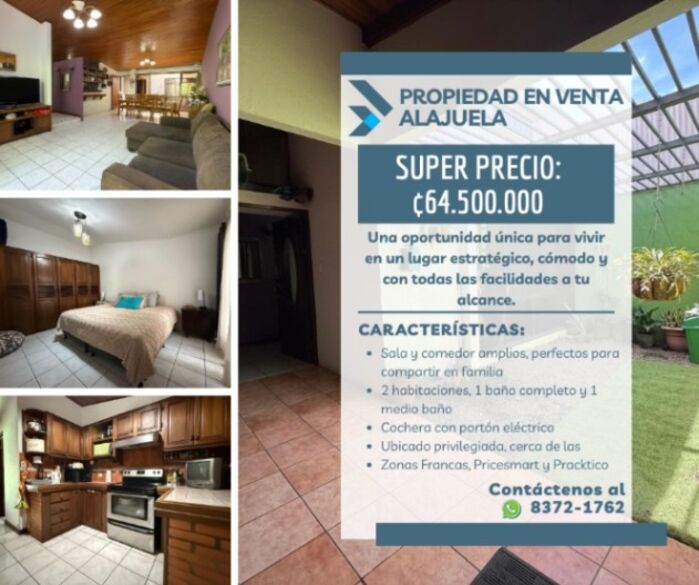¡Gran Oportunidad! Propiedad en Venta en San José, Alajuela — ₡ 64 500 000
