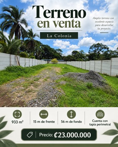 🌿 TERRENO EN VENTA EN LA COLONIA, POCOCÍ in Guápiles, Pococí, Limón — ₡ 23 000 000