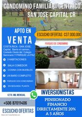 Apartamento en Venta Carmen, San José, San José