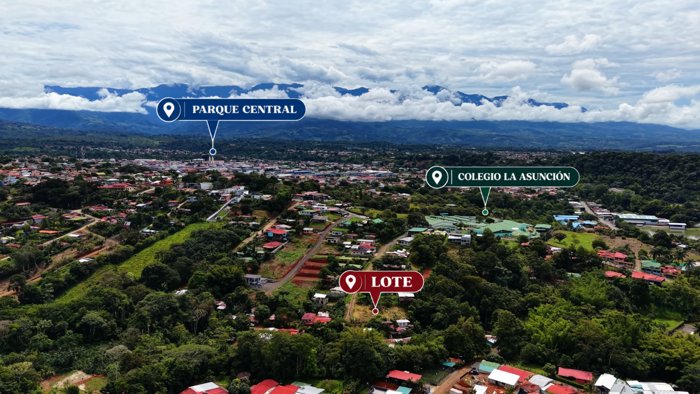 VENTA DE LOTE RESIDENCIAL DE 883 M2 EN BARRIO COOPERATIVA, SAN ISIDRO DE EL GENERAL in San Isidro De El General, Pérez Zeledón, San José — ₡ 39 999 000