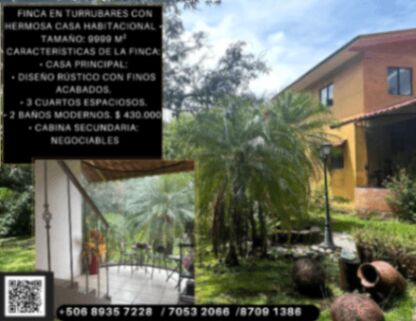 CASA, CABAÑA ADICIONAL Y PISCINAMTS  Y PROPIEDAD DE 10.000  EN VENTA en Grifo Alto, Puriscal, San José — $430,000