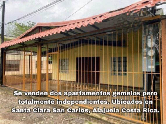 En venta 2 Apartamentos en Santa Clara de San Carlos, Alajuela  43.000.000 millones de colones en Alajuela — ₡ 43 000 000
