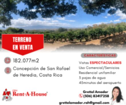 Oportunidad única: Venta de Finca con vistas panorámicas y uso comercial en San Rafael, Heredia en Concepción, San Rafael, Heredia — $5,770,931