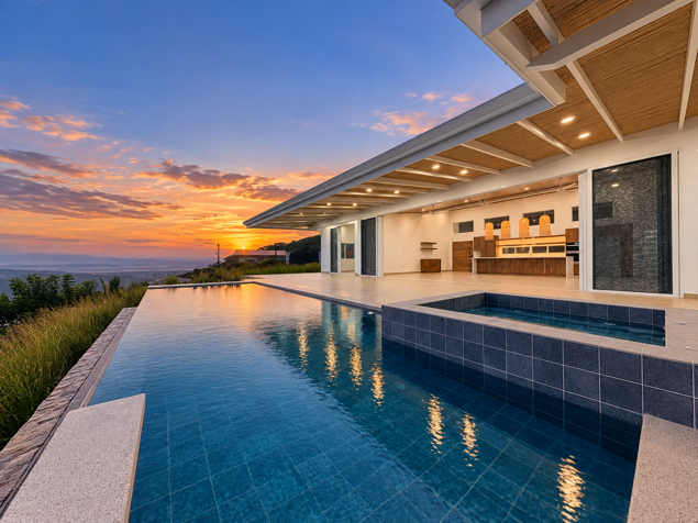 Residencia contemporánea recién construida con vistas al mar en Atenas, Alajuela — $1,250,000