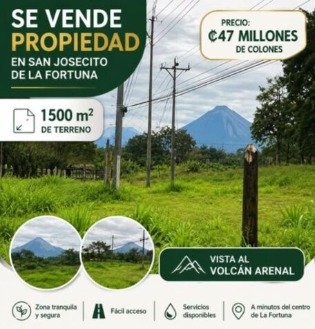 BELLÍSIMA PROPIEDAD EN SAN JOSECITO DE LA FORTUNA.  en La Fortuna, San Carlos, Alajuela — ₡ 47 000 000