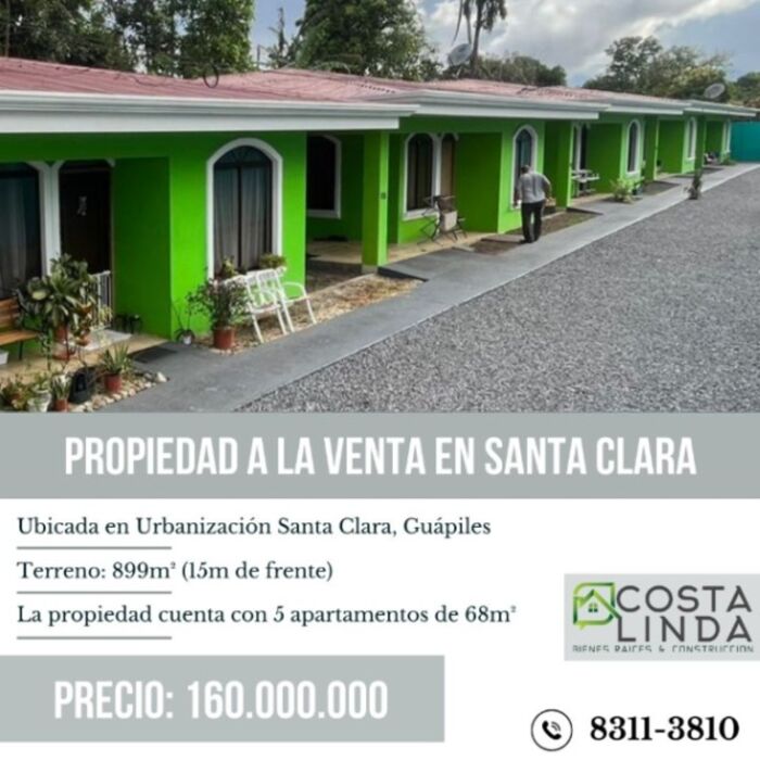 Propiedad a la venta en Santa Clara, Guapiles in Guápiles, Pococí, Limón — ₡ 160 000 000