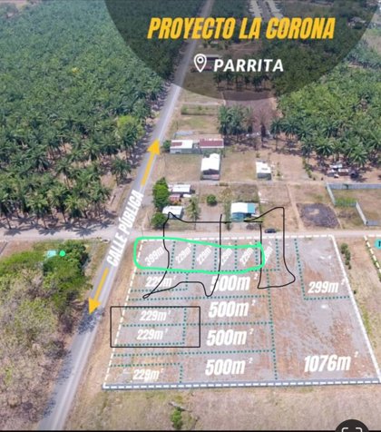 Terreno de 270 m2 Los Angeles de Parrita in Parrita, Puntarenas — ₡ 8 000 000