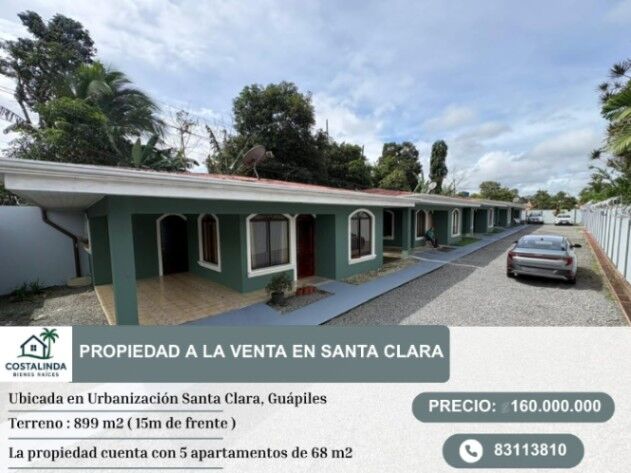 Propiedad a la venta en Urbanizacion Santa Clara, Guapiles in Limón — ₡ 160 000 000