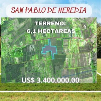 Lote en Venta San Pablo, San Pablo, Heredia