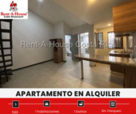 Apartamento en Alquiler 26-1408 in Escazú, San José — $580