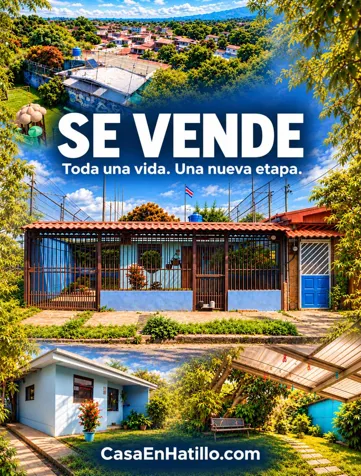 Casa en Hatillo con lote de 175,75 m², parque contiguo y hasta 3 estacionamientos en Hatillo, San José — ₡ 61 900 000