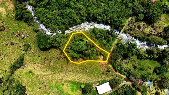 VENTA DE LOTE RESIDENCIAL DE 2.000 M2 FRENTE AL RIO PEÑAS BLANCAS EN SANTA ELENA, PEREZ ZELEDON en San Isidro De El General, Pérez Zeledón, San José — ₡ 15 000 000