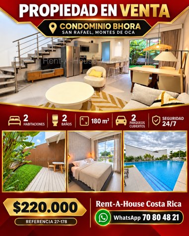 Venta de Hermosa Casa en Monte de Oca 27-178 in San Pedro, Montes De Oca, San José — $220,000