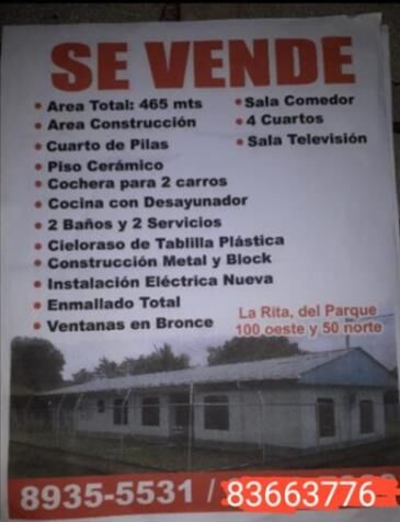 Espaciosa propiedad ideal para institución de salud o bien casa propia en Rita, Pococí, Limón — ₡ 55 000 000