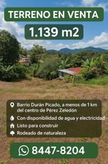 Propiedad Ubicada en Barrio Duran Picado a Menoa de 1K del Centro de Pérez Zeledón