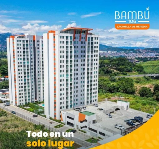 Apto Amueblado en Condominio Bambú 106 Torre A, Piso 13 en Heredia — ₡ 600 000