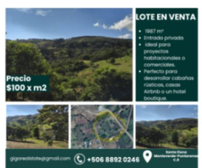 Vistas, privacidad y plusvalía en Monteverde: 1987 m² para tu proyecto ideal. in Monte Verde, Puntarenas — ₡ 99 350 000