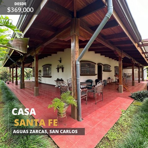 2 CASAS + 18496m2 TERRENO in Aguas Zarcas, San Carlos, Alajuela — $369,000