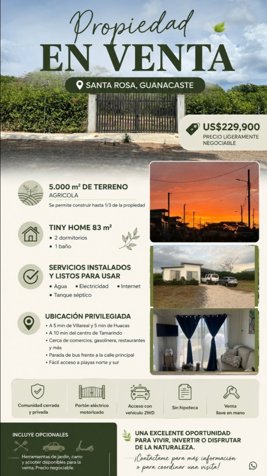 SE VENDE BELLA PROPIEDAD EN SANTA CRUZ, GUANACASTE. in Bolsón, Santa Cruz, Guanacaste — $229,900 - Photo 2 of 7
