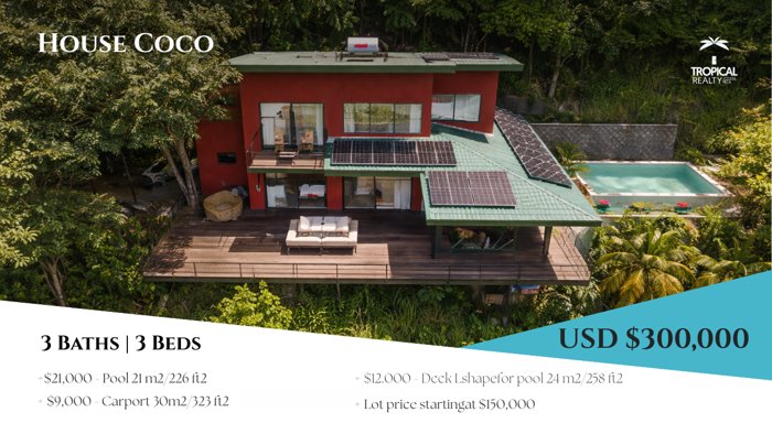 Casas en Venta con Vista al Mar o Bosque en Nicoya Blue Zone in Paquera, Puntarenas — $360,000