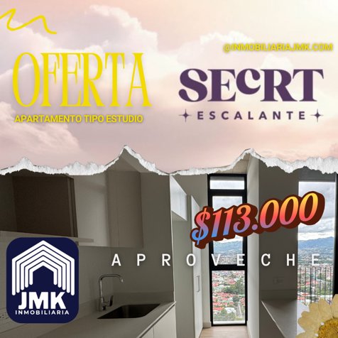 INVERSIÓN APARTAMENTO ESTUDIO EN BARRIO ESCALANTE. en Carmen, San José — $113,200