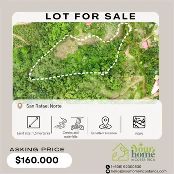 Se vende Lote de 1.5 hectareas en San Rafael Norte