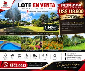Oportunidad en Senderos del Río, Grecia | Lote de 1.449 m² a precio especial