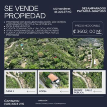 Lote en Venta Patarrá, Desamparados, San José