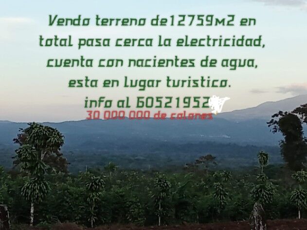 Oportunidad de terreno en zona turistica in San Juan, San Ramón, Alajuela — ₡ 30 000 000
