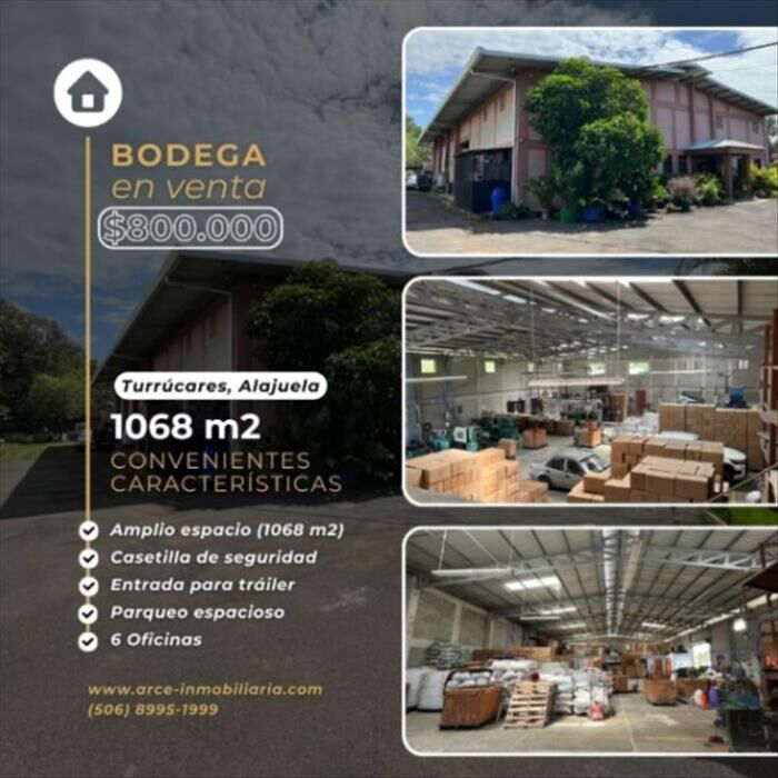 Increíble oportunidad, BODEGA EN VENTA en Turrúcares, Alajuela — $800,000
