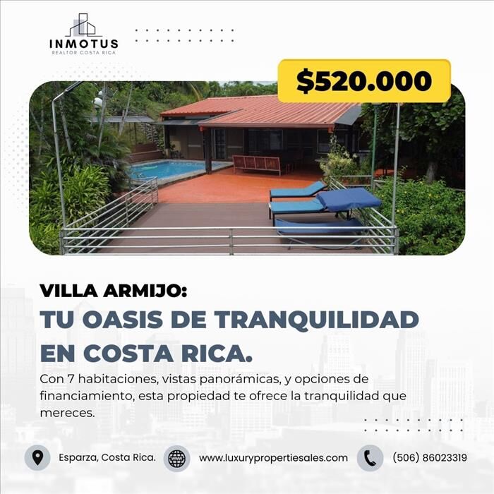 Villa Armijo: Tu Oasis de Tranquilidad en Costa Rica. en San Juan Grande, Esparza, Puntarenas — $520,000