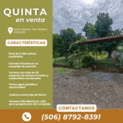 Hermosa Quinta en Venta en Jesús María, San Mateo, Alajuela — ₡ 1