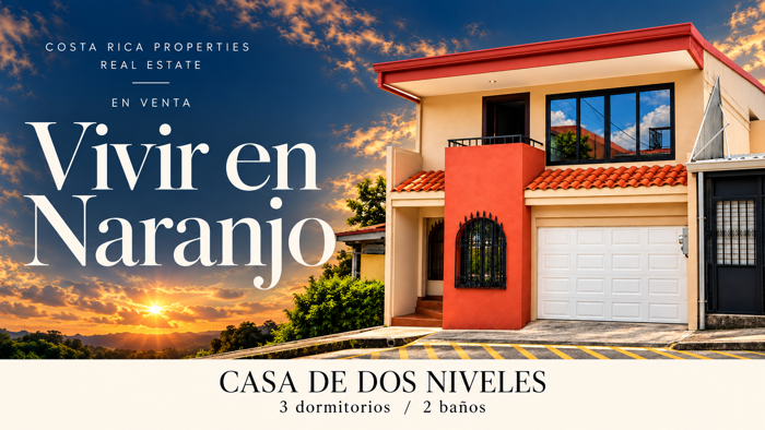 Elegant two-story house in downtown Naranjo in Naranjo, Alajuela — $215,000