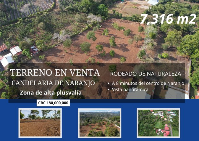 Terreno en Candelaria de Naranjo in San Juan, Naranjo, Alajuela — ₡ 180 000 000
