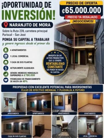 SE VENDE BELLA PROPIEDAD EN PURISCAL, SAN JOSÉ.  en Santiago, Puriscal, San José — ₡ 70 000 000